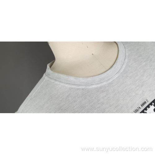 Cotton/polyester pique terry long sleeve sweatshirt